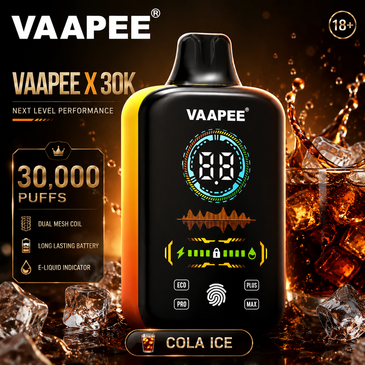 VAAPEE X 30K Cola Ice display artwork